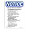 Signmission Safety Sign, OSHA Notice, 7" Height, End Of Week Shutdown (Flammable Sign, Portrait OS-NS-D-57-V-12040 - alternate 1